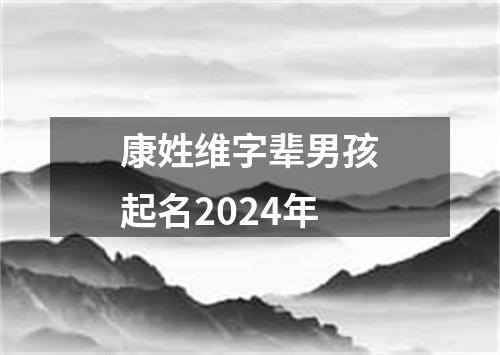 康姓维字辈男孩起名2024年