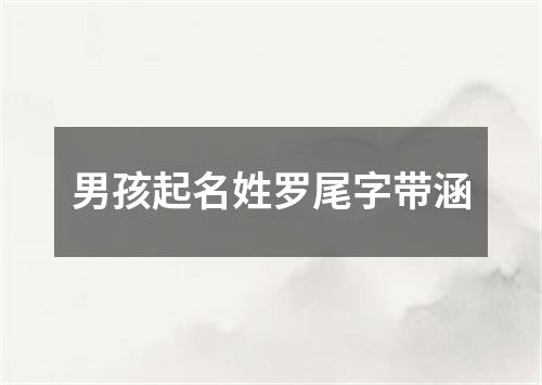 男孩起名姓罗尾字带涵