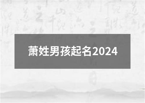 萧姓男孩起名2024