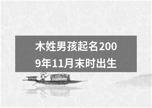 木姓男孩起名2009年11月末时出生