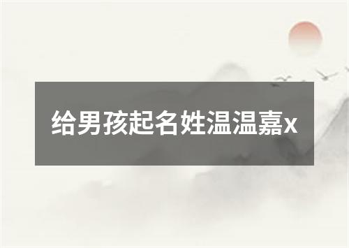 给男孩起名姓温温嘉x