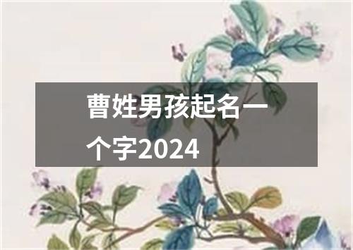 曹姓男孩起名一个字2024