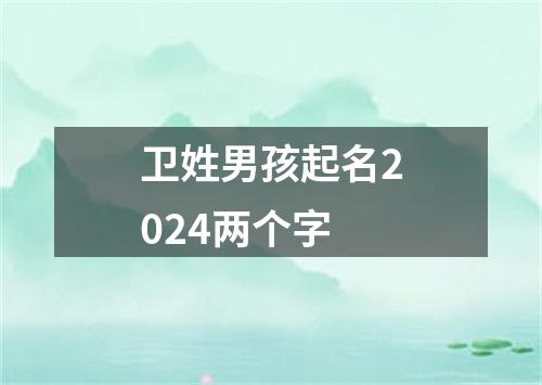 卫姓男孩起名2024两个字