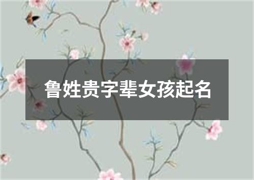 鲁姓贵字辈女孩起名