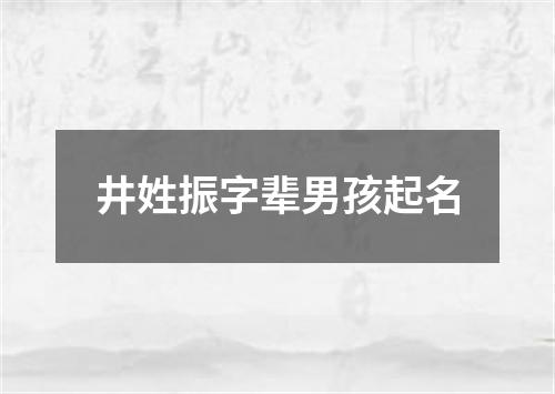 井姓振字辈男孩起名