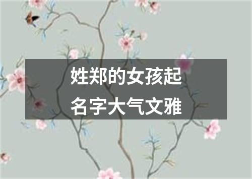 姓郑的女孩起名字大气文雅