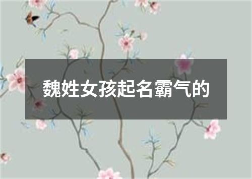 魏姓女孩起名霸气的