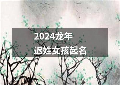 2024龙年迟姓女孩起名