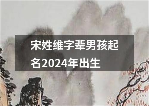 宋姓维字辈男孩起名2024年出生