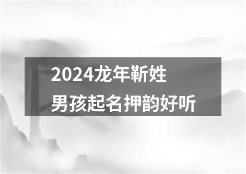 2024龙年靳姓男孩起名押韵好听