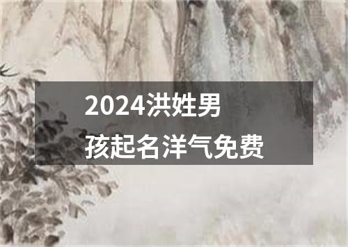 2024洪姓男孩起名洋气免费