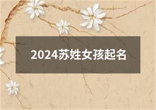 2024苏姓女孩起名