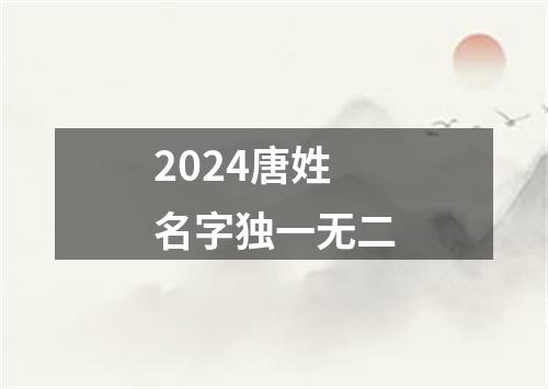 2024唐姓名字独一无二