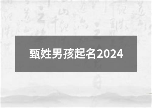 甄姓男孩起名2024