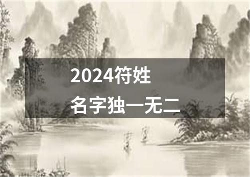 2024符姓名字独一无二