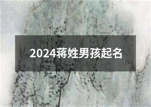 2024蒋姓男孩起名