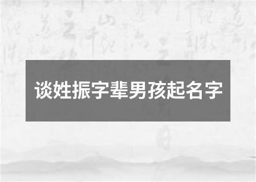 谈姓振字辈男孩起名字