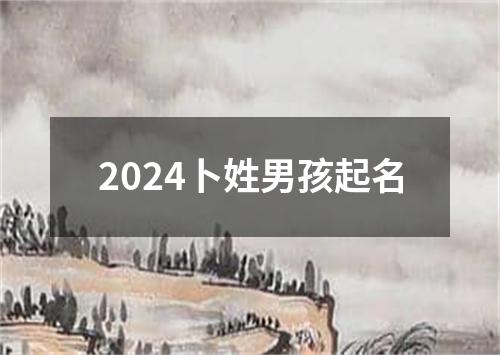 2024卜姓男孩起名