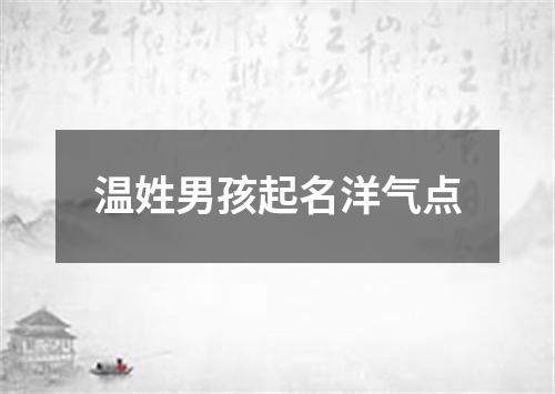 温姓男孩起名洋气点