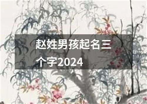 赵姓男孩起名三个字2024