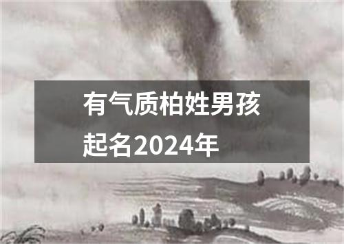 有气质柏姓男孩起名2024年