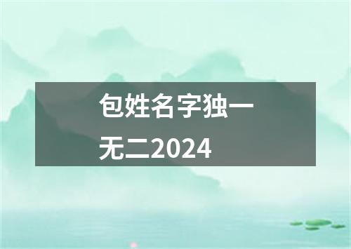 包姓名字独一无二2024