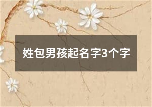 姓包男孩起名字3个字