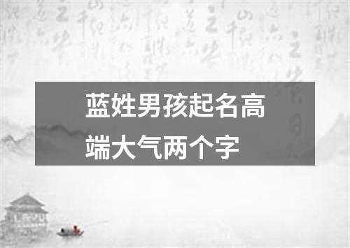 蓝姓男孩起名高端大气两个字