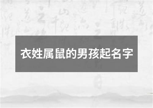 衣姓属鼠的男孩起名字