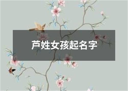 芦姓女孩起名字