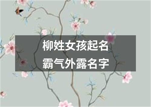 柳姓女孩起名霸气外露名字