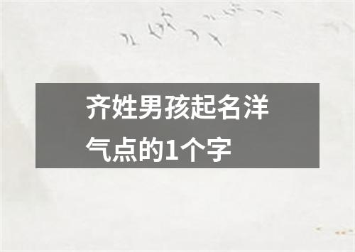 齐姓男孩起名洋气点的1个字