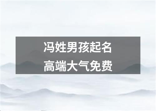 冯姓男孩起名高端大气免费