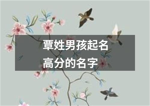 覃姓男孩起名高分的名字