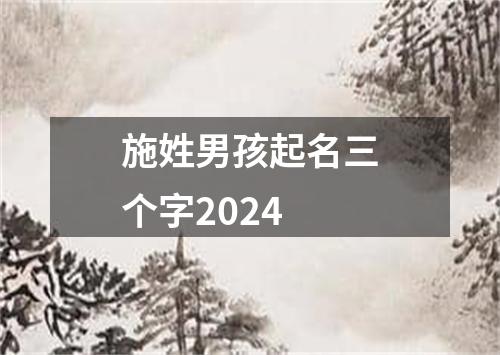 施姓男孩起名三个字2024