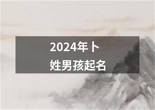 2024年卜姓男孩起名