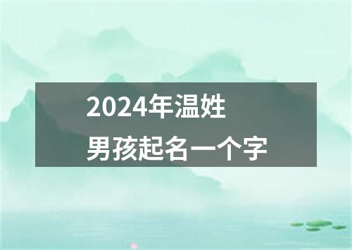 2024年温姓男孩起名一个字