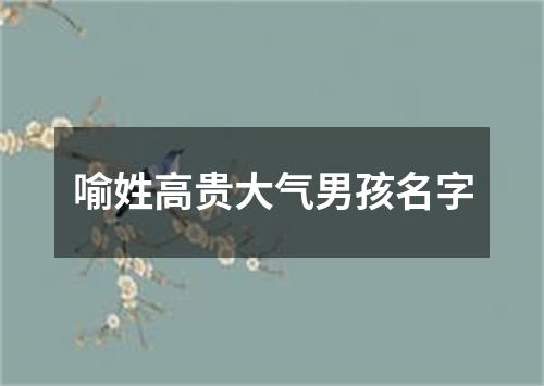 喻姓高贵大气男孩名字