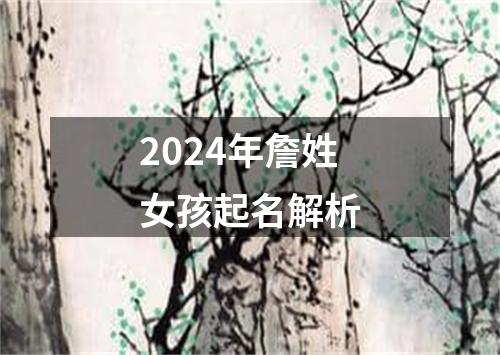 2024年詹姓女孩起名解析