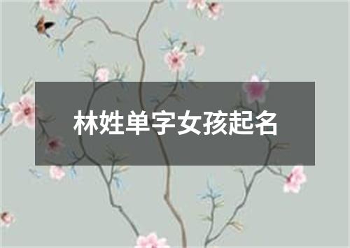 林姓单字女孩起名