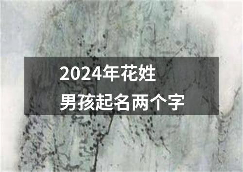 2024年花姓男孩起名两个字