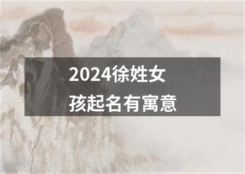 2024徐姓女孩起名有寓意