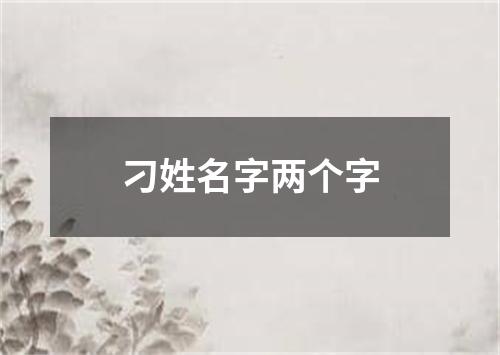 刁姓名字两个字