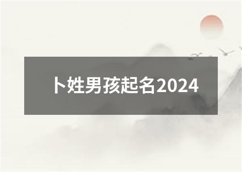 卜姓男孩起名2024