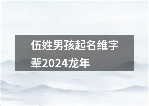 伍姓男孩起名维字辈2024龙年