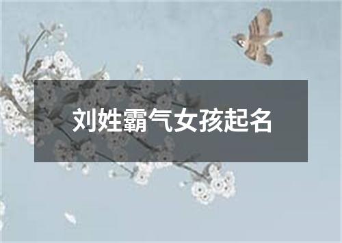 刘姓霸气女孩起名