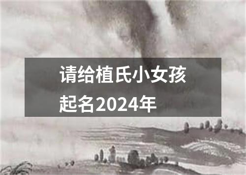 请给植氏小女孩起名2024年