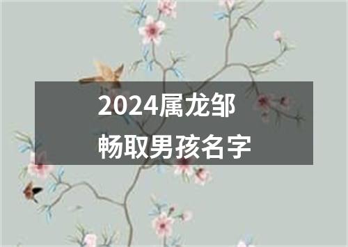 2024属龙邹畅取男孩名字