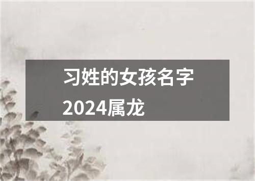 习姓的女孩名字2024属龙