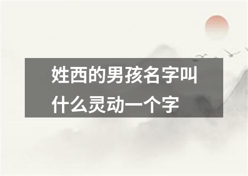 姓西的男孩名字叫什么灵动一个字